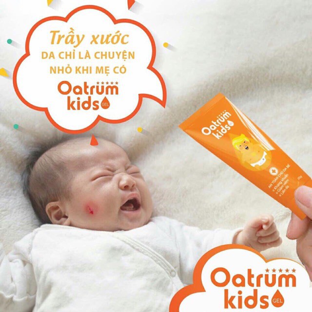 Oatrum Kids - Kem bôi da kháng khuẩn, giảm viêm, liền da cho bé (Tuýp 20g)