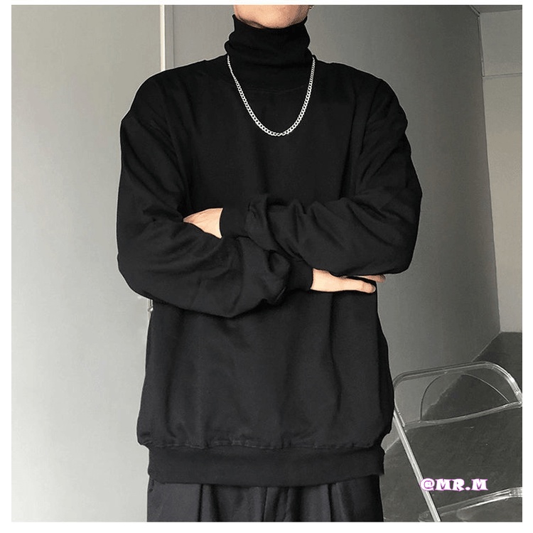 Áo thun cổ cao áo dài áo phông, tay dài áo nam và nữ áo thun màu đặc trưng