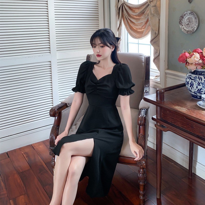 D42 - Đầm Bigsize dáng dài xẻ tà