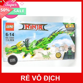 [HOT]LEGO Lắp Ráp Rồng Thần hoặc Kỳ Lân 2 in 1 – LERO 12005 ( 715 Mảnh – Xanh Lá )( Hàng Có Sẵn )