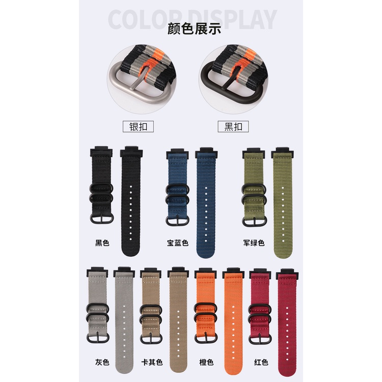Phù Hợp Dây Đeo Đồng Hồ Thể Thao Vải Canvas Nylon Khóa Ba Vòng Dành Cho Casio G-SHOCK GA-110 DW5600