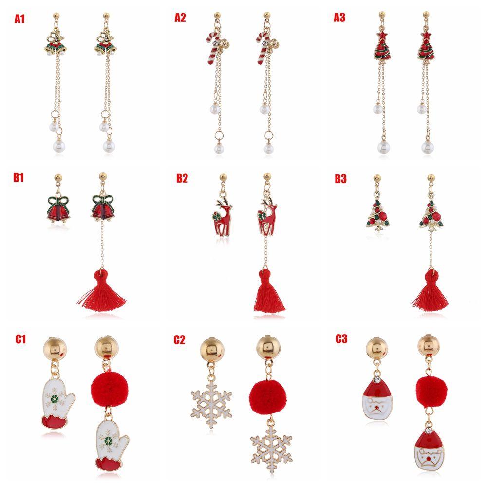 Đôi Khuyên Tai HìNh Đôi Vớ PhốI Chuông GiáNg Sinh ThờI Trang Cho Nữ