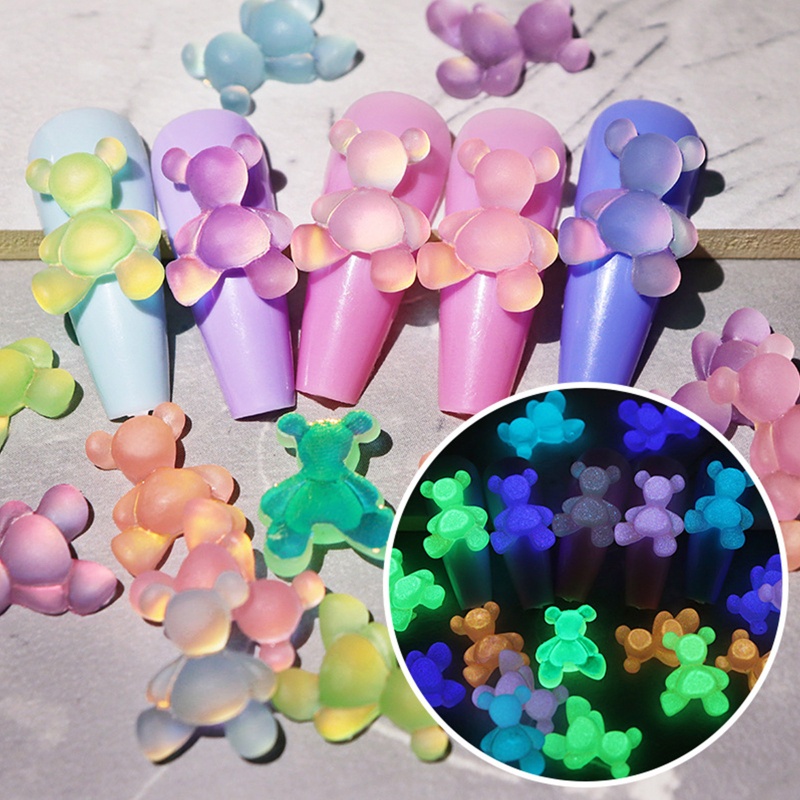 Phụ Kiện Trang Trí Móng Tay Hình Gấu Gummy 3D DIY