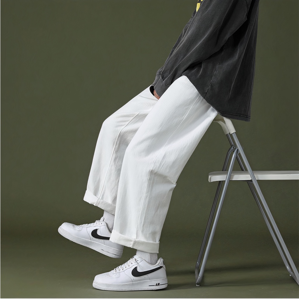 QUẦN JEAN NAM TOKI ỐNG RỘNG MÀU TRẮNG