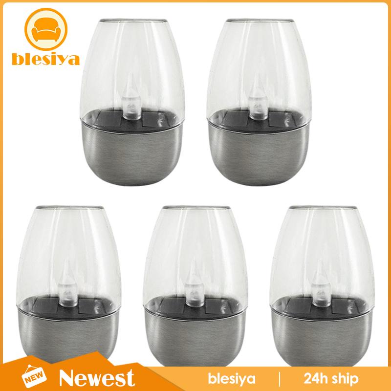 [Blesiya] Đèn LED Năng Lượng Mặt Trời Chiếu Sáng Lối Đi Sân Vườn Ngoài Trời Hình Nến