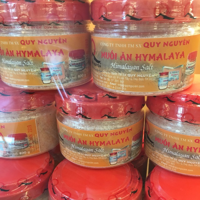 Muối Ăn Himalaya Quy Nguyên hủ 400gr