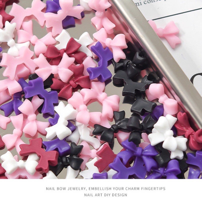 Charm nơ đính móng-phụ kiện nail