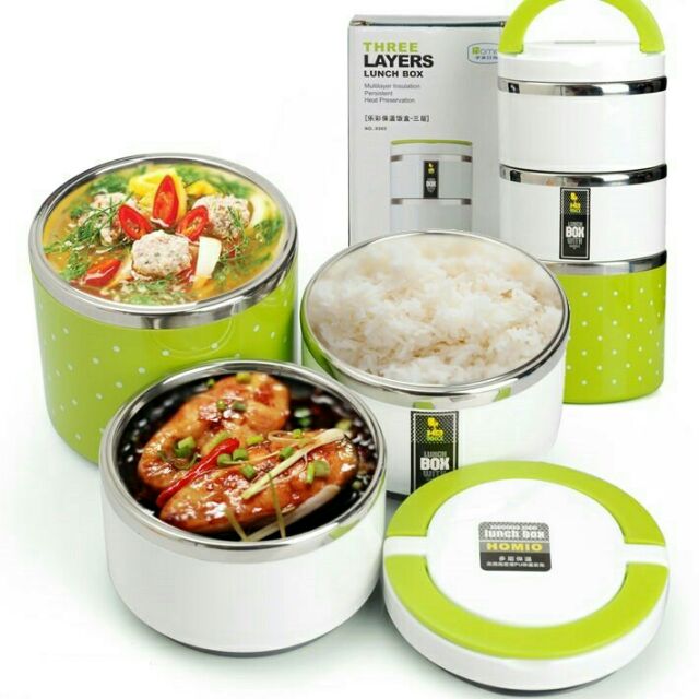 Cặp lồng cơm giữ nhiệt inox cho học sinh dân văn phòng