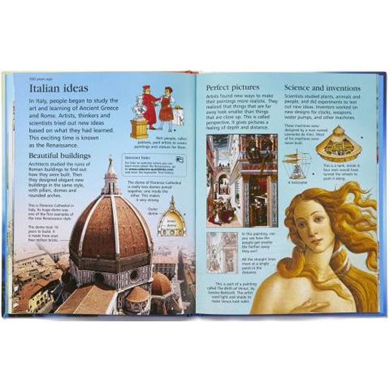 Sách Usborne - Bách khoa toàn thư cho bé 6-8 tuổi First Encyclopedia of History