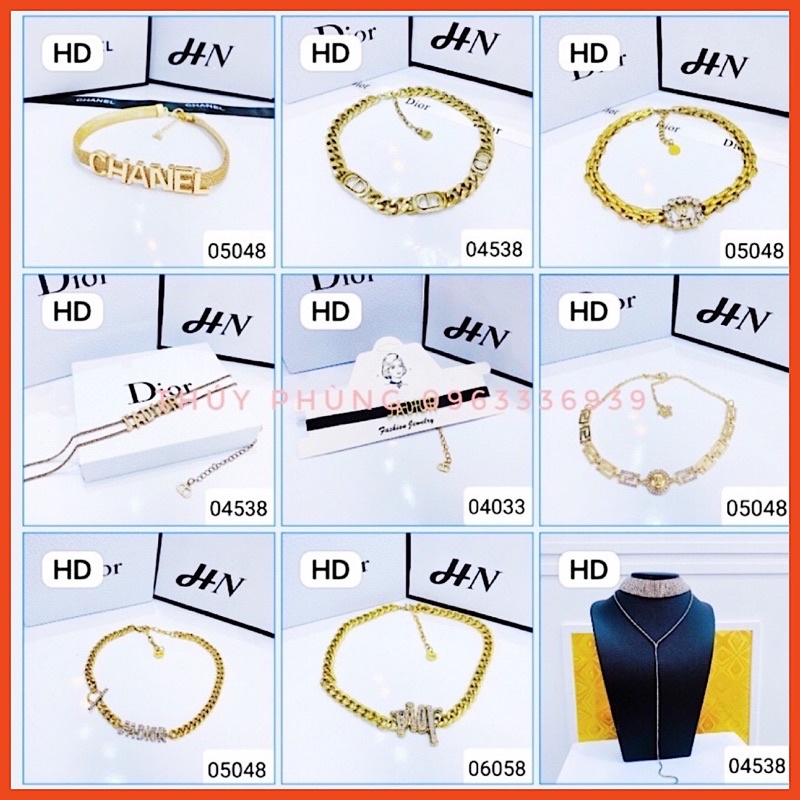 Vòng cổ cao cấp cd, chocker thương hiệu