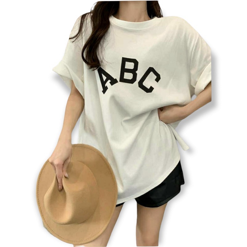 Áo Thun Nữ Form Rộng ABC Tay Lỡ Siêu HOT  - ĐĂNG QUANG CLOTHER