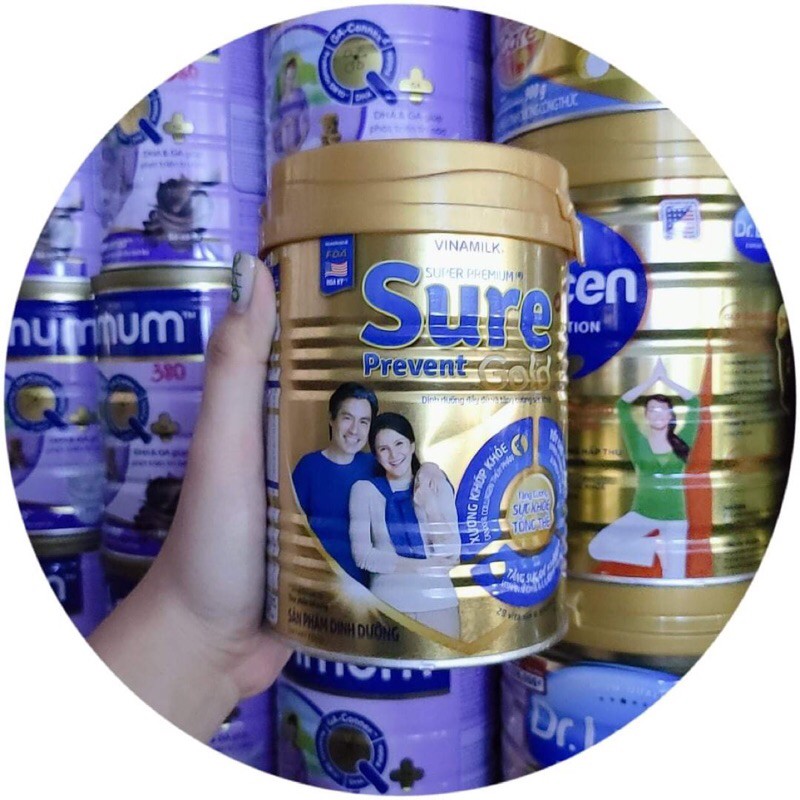 Sữa bột Vinamilk Sure Prevent lon 400g Date Mới