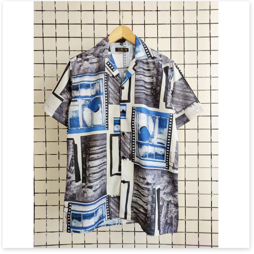 Áo Sơ Mi Nam Họa Tiết vải kate mát mịn HP