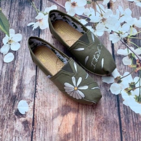 Giày toms bông hoa FLOWERS 2020 RÊU, GRAY | BigBuy360 - bigbuy360.vn