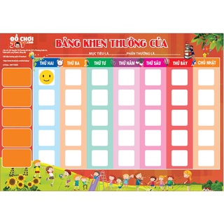 Bảng Sticker khen thưởng cho bé
