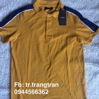 [Hàng Săn Sale- Có Sẵn] Áo Phông Nam Chính Hãng Bershka  tay xanh