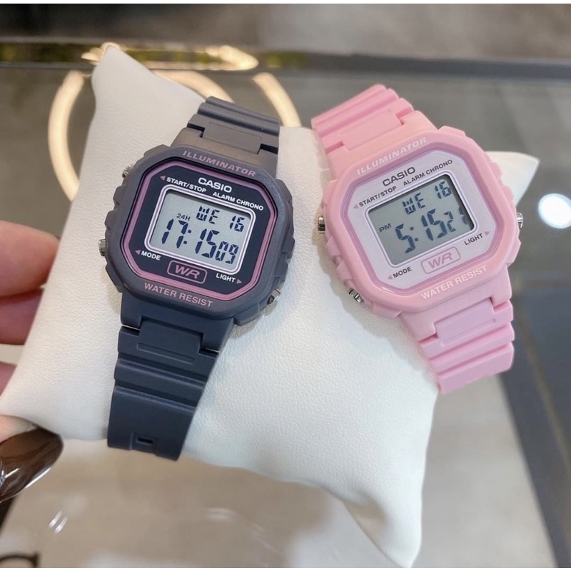 Đồng hồ Nữ Casio LA20WH-4A1, đồng hồ chính hãng, dây nhựa full hồng