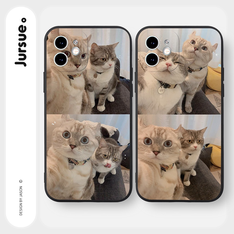 Ốp điện thoại JURSUE hoạt hình cặp đôi thích hợp cho iPhone 13 12 11 Pro Max SE 2020 X XR XS 8 7 6S 6 Plus Y1918
