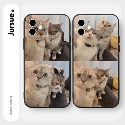 Ốp điện thoại JURSUE hoạt hình cặp đôi thích hợp cho iPhone 16 15 14 13 12 11 Pro Max SE 2020 X XR XS 8 7 6S 6 Plus Y1918
