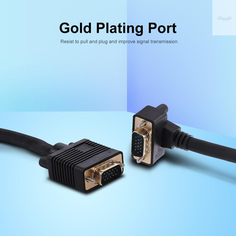 Dây Cáp Vga 3 + 9 Rgb 15pin 90 Độ 1.5m Cho Màn Hình Chiếu | BigBuy360 - bigbuy360.vn