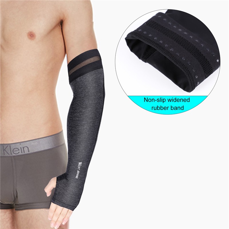 Găng Cánh Tay WEST BIKING Bằng Lụa Lạnh Dùng Chạy Bộ CHơi Thể Thao Ngoài Trời Vào Mùa Hè