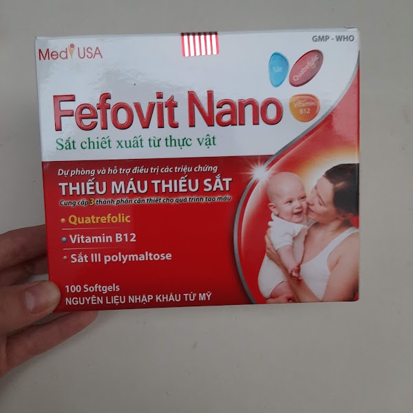 Bổ sung sắt cho người thiếu máu FEFOVIT NANO - phụ nữ đang mang thai và cho con bú