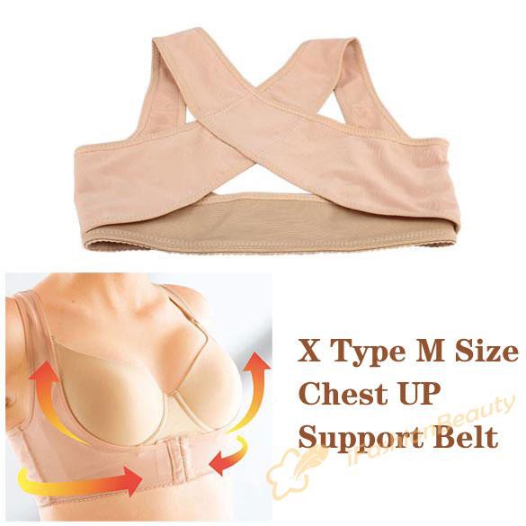 【New】Chest  Support Belt Posture Corrector Brace X Type M Size Back Shoulder Vest