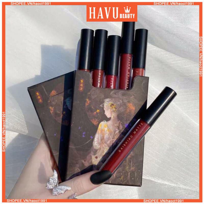 Set 5 Cây Son Kem Lì Lâu Trôi Muge Leen DAISHYAO Matte Liquid Cô Gái Siêu Hót | BigBuy360 - bigbuy360.vn