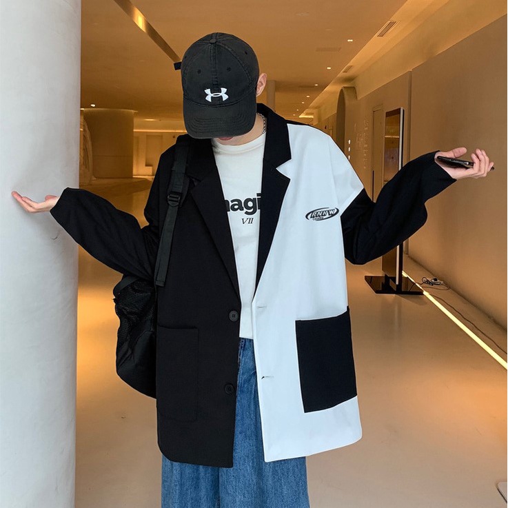 Áo Khoác Blazer, Vest Nam Phối Màu Unisex, Xu Hướng 2022