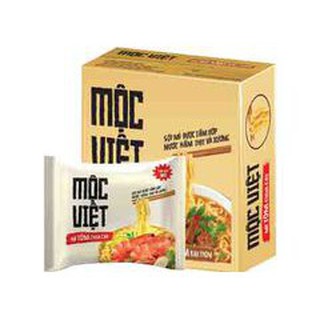 THÙNG 30 GÓI MÌ MỘC VIỆT BÒ HẦM RAU THƠM/TÔM CHUA CAY TẶNG HỘP NHỰA