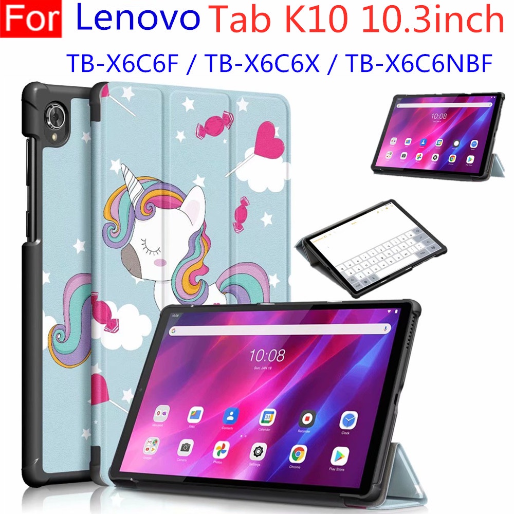 Bao Da Máy Tính Bảng Pu Có Thể Điều Chỉnh Cho Lenovo Tab K10 10.3inch Tb-X6C6F / Tb-X6C6Nbf Ốp