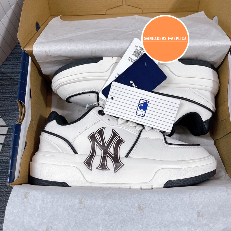 Giày Mlb Chunky Liner White Black - Fullbox Và Túi Xách