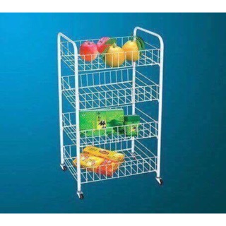 Kệ sắt 4 tầng bánh xe đa năng