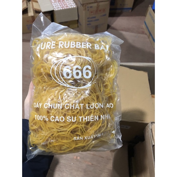 Chun vòng to 666 chất lượng cao, dây nịt 100% chất liệu thiên nhiên, dây thun 0,5kg/túi