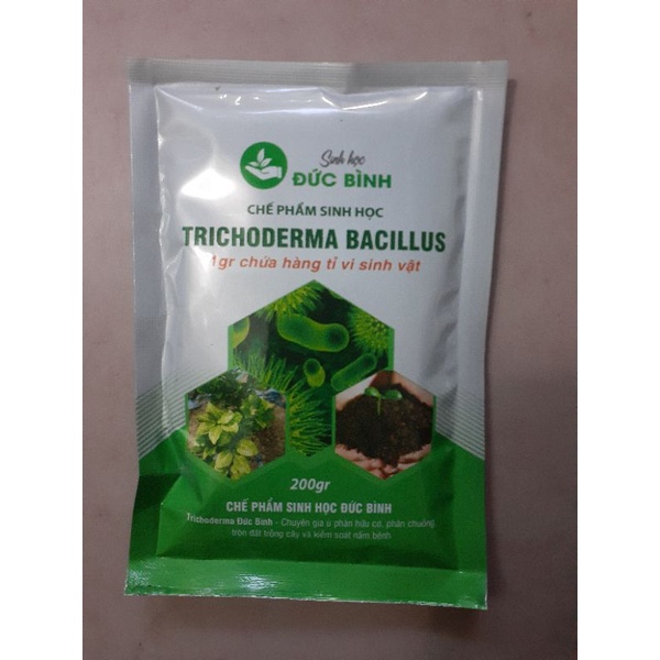 Chế phẩm vi sinh nấm đối kháng trichoderma bacillus Đức Bình gói 200gr