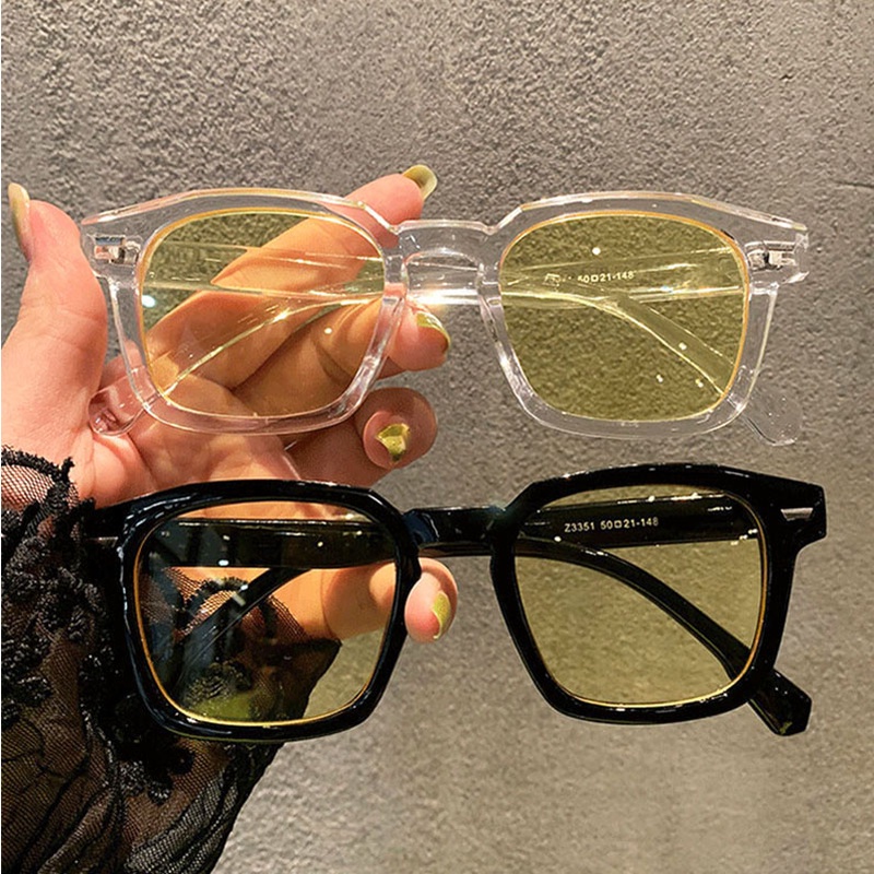 Kính Mát Mắt Mèo Tròng Vuông Màu Sắc Vintage Phổ Biến