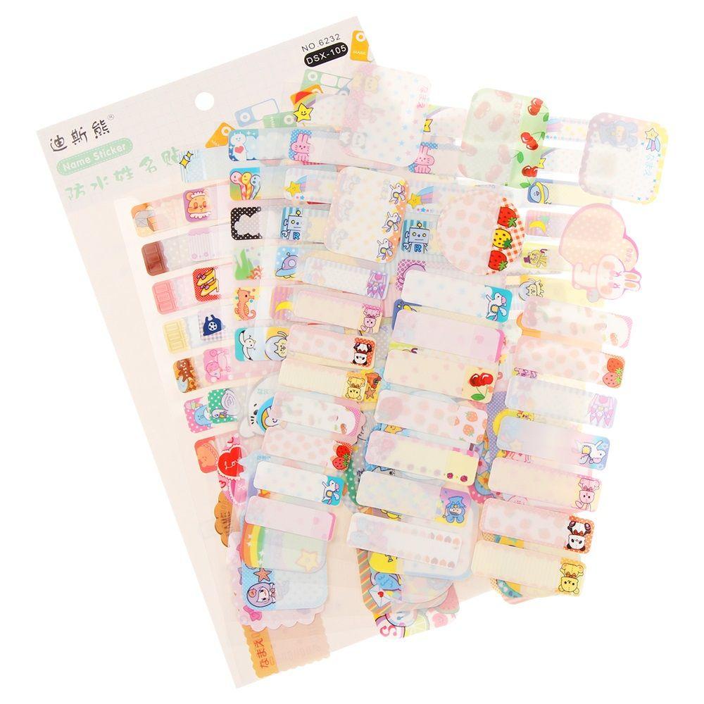 WONDER Set 140 Nhãn Dán Bình Nước Họa Tiết Hoạt Hình Dễ Thương Cho Bé