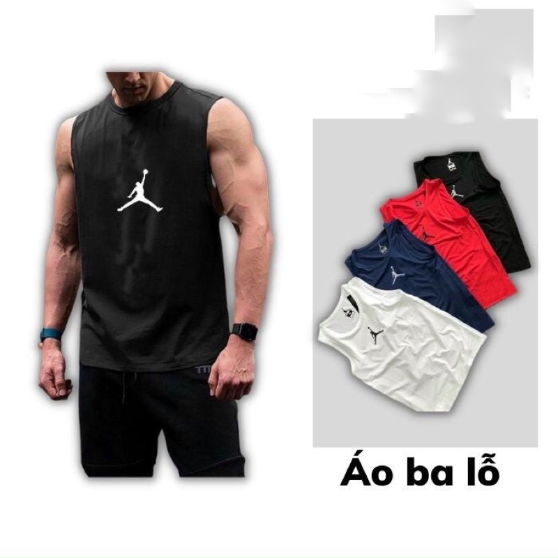 Áo ba lỗ nam thể thao co giãn thấm hút mồ hôi, chất liệu cotton siêu mát, đường may kĩ