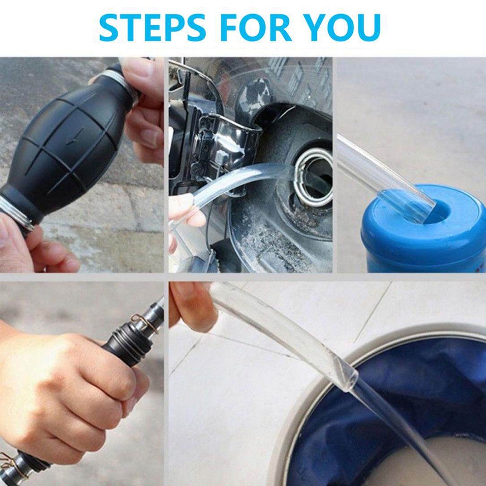 Đồ bơm hút chất lỏng cầm tay chất liệu nhôm và cao su dài 1m