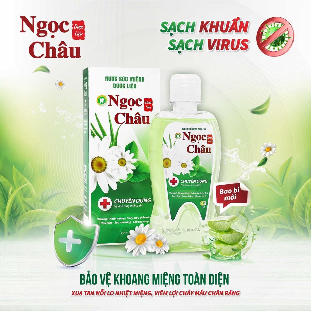 [Ảnh thật]  Nước Súc Miệng Dược Liệu Ngọc Châu 350ml -BÁN BUÔN 247