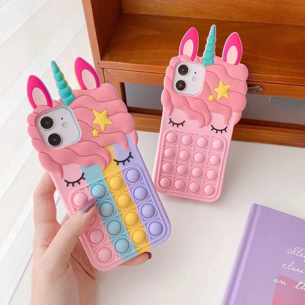 Ốp điện thoại đồ chơi bấm bóng giải tỏa căng thẳng cho Samsung Galaxy A20 A30 A50S A30S A50 A51 A71 A21 A31 A12