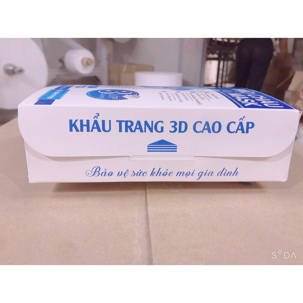 Khẩu trang 3D MASK BẢO CHÂU, công nghệ NHẬT BẢN, KHÁNG KHUẨN, NGĂN NGỪA KHÓI BỤI ĐỘC HẠI VÀ THỜI TRANG, HỘP 50 CHIẾC.