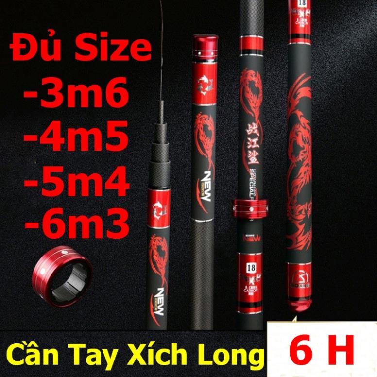 [Cần Câu Tay] Cần Câu Tay 6h Xích Long Tặng Kèm Đọt Phụ 360