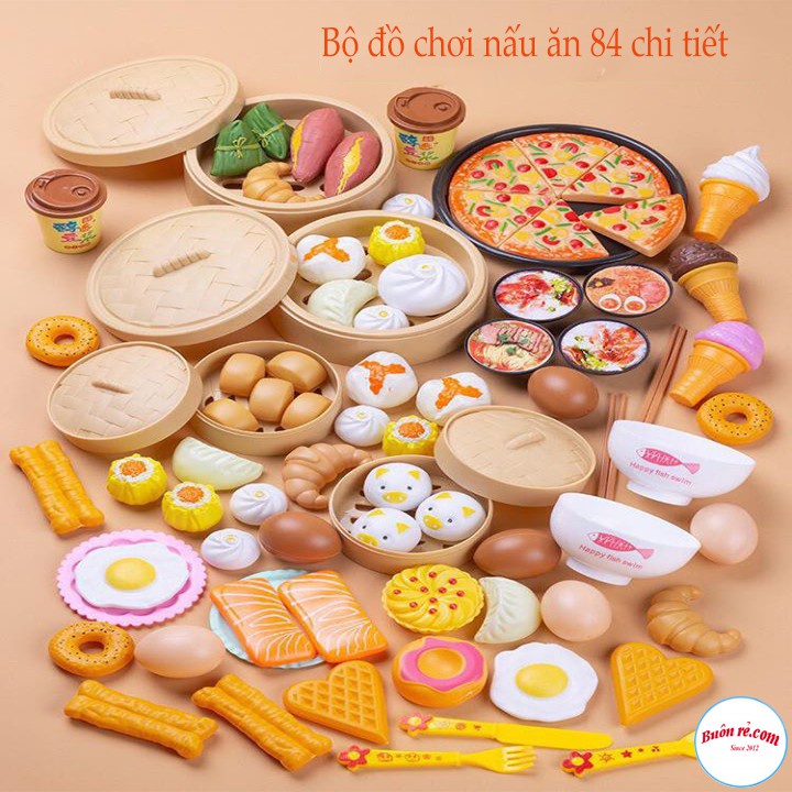 Bộ Đồ Chơi Nấu Ăn Mô Hình Nấu Ăn Chi Tiết Đa Dạng Nhựa ABS An Toàn Cho Trẻ Em {có tờ menu]