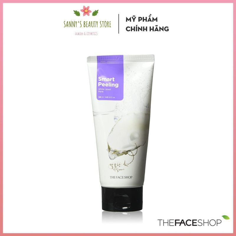 Tẩy Tế Bào Chết  FREESHIP  Tẩy Da Chết Chiết Xuất Từ Ngọc Trai The Face Shop Smart Peeling White Jewel 120ml