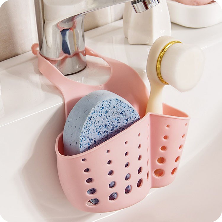 [Hỗ trợ rửa chén] Giỏ nhựa mini treo vòi bồn rửa /nhà tắm đa năng