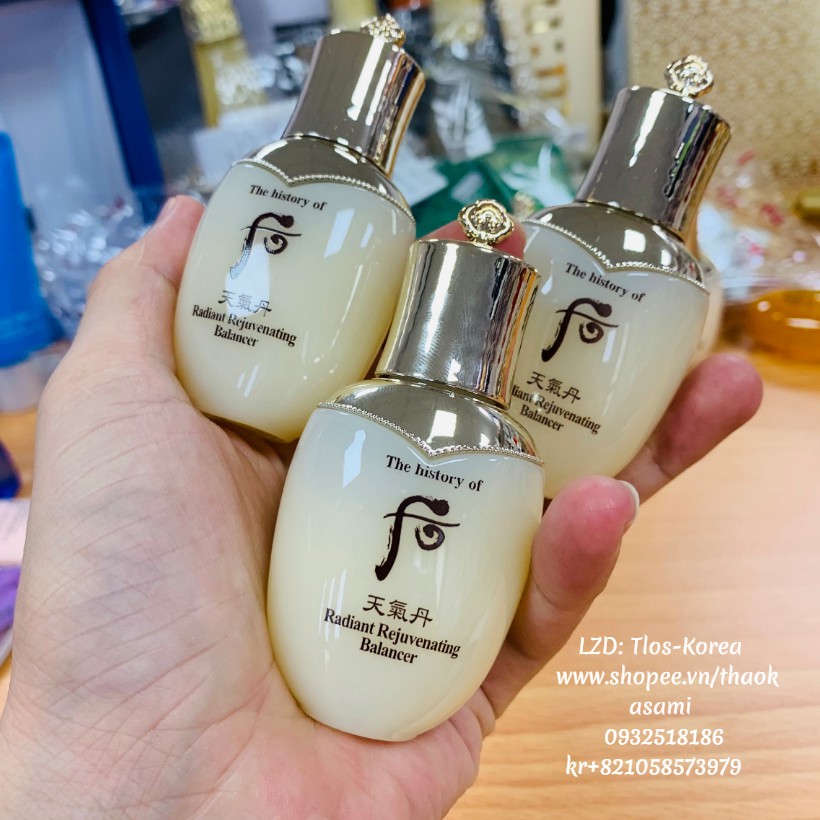 The History Of Who:  Bộ dưỡng sáng và tái sinh da tái sinh da Whoo Cheongidan Radiant 3pcs Gift Set 60ml