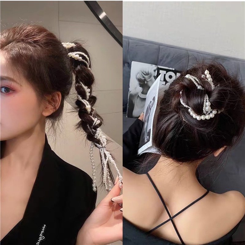 Kẹp Tóc Hình Bướm Đính Ngọc Trai Thời Trang Cho Nữ