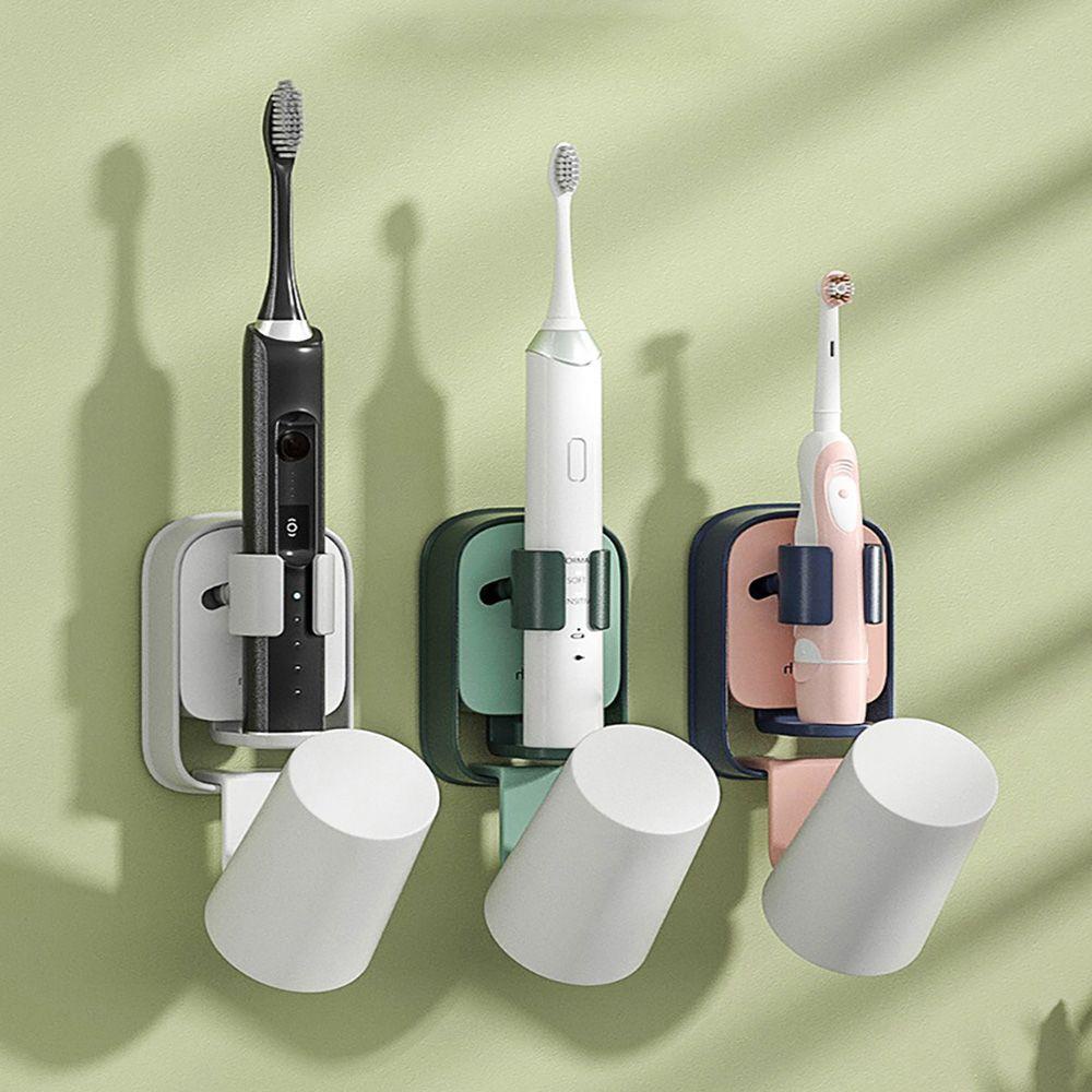 YOLA Giá Đỡ Bàn Chải Đánh Răng Điện 2 Trong 1 Bằng Nhựa Gắn Tường Tiện Dụng