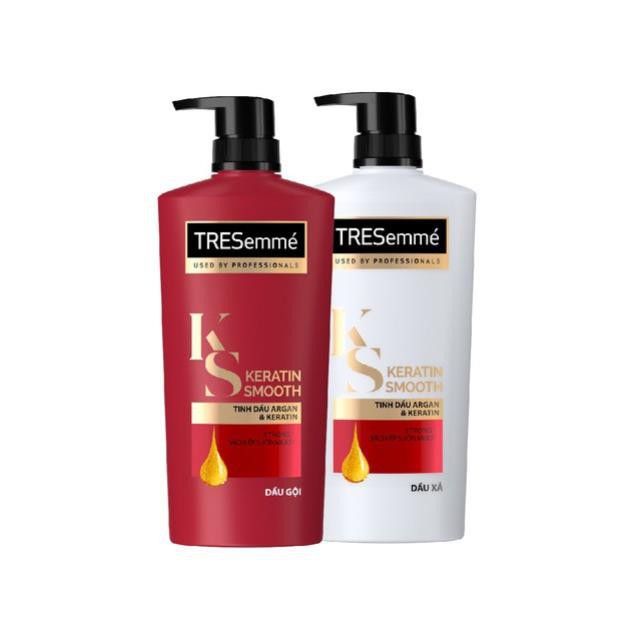 mailinh_4647 [Uni] Combo Gội 640G + Xả 620G Tresemmé Keratin Smooth Tinh Dầu Argan Và Keratin Vào Nếp Suôn Mượt